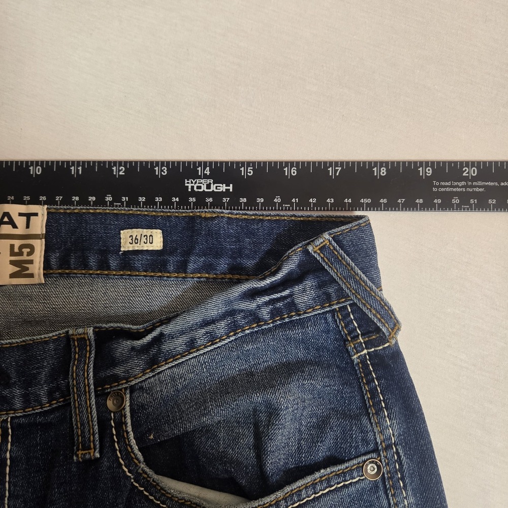 Ariat Jeans M5 Straight Fit Straight Leg Mens Size 36x30 Medium Wash Blue Denim - Picture 4 of 7